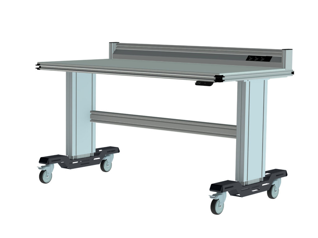 CLIP-O-FLEX® Mobiler höhenverstellbarer Systemarbeitsplatz